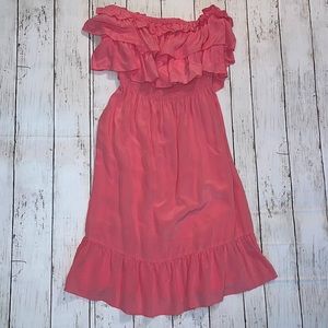 NWT Rebecca Taylor Dress salmon Size 4 Ruffles